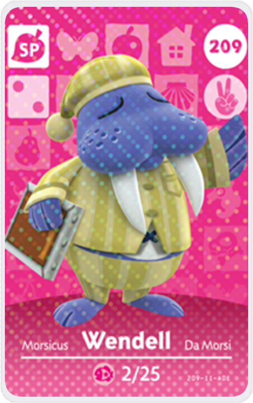 Wendell - Villager NFC Card for Animal Crossing New Horizons Amiibo