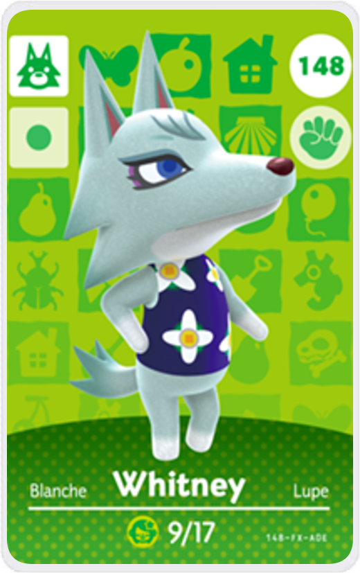Whitney - Villager NFC Card for Animal Crossing New Horizons Amiibo