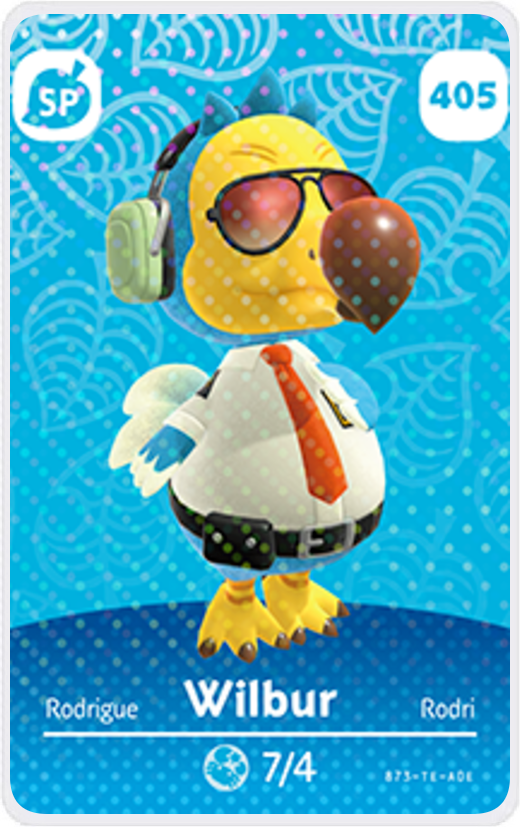 Wilbur - Villager NFC Card for Animal Crossing New Horizons Amiibo