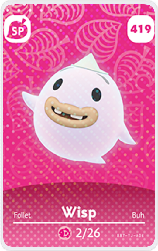 Wisp - Villager NFC Card for Animal Crossing New Horizons Amiibo