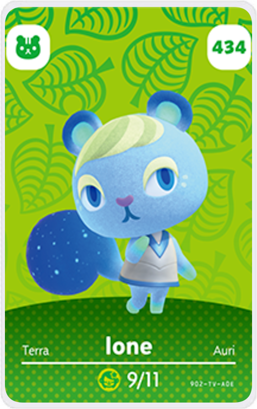 Ione Villager NFC Card for Animal Crossing New Horizons Amiibo